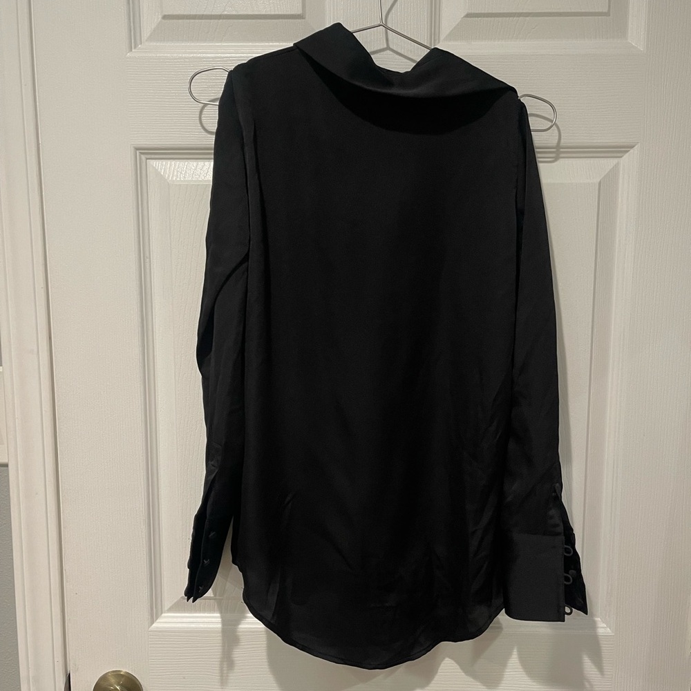 NWT C/MEO Collective Black Blouse with Cut-Out Sleeves - Picture 4 of 4